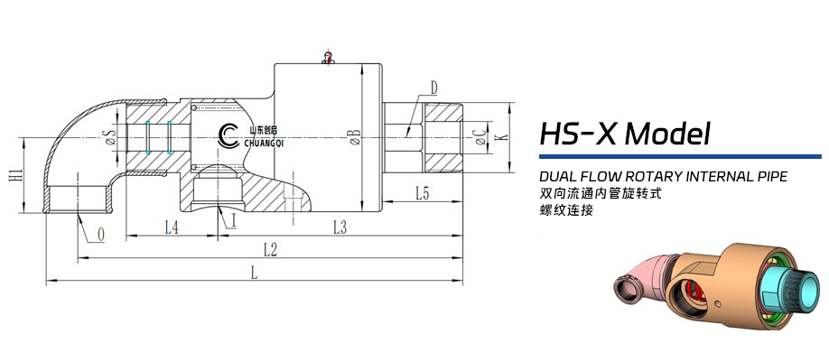 HS-X型旋轉(zhuǎn)接頭圖紙